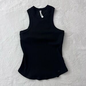 Fabletics Black Ribbed Tank Top